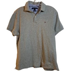 Tommy Hilfiger Men’s Gray Short Sleeved Polo Shirt Size Medium